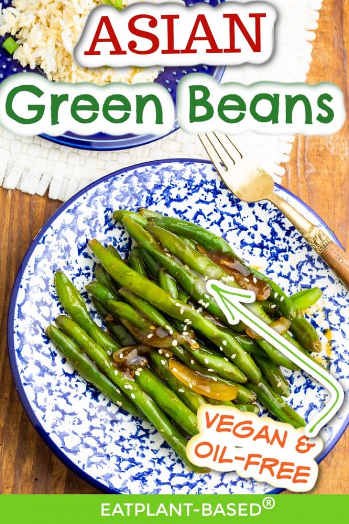 pinterest photo collage of asian green beans for pinterest