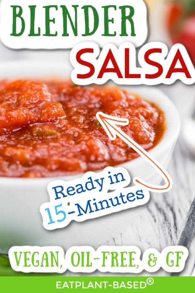 Photo collage for vegan salsa for pinterest