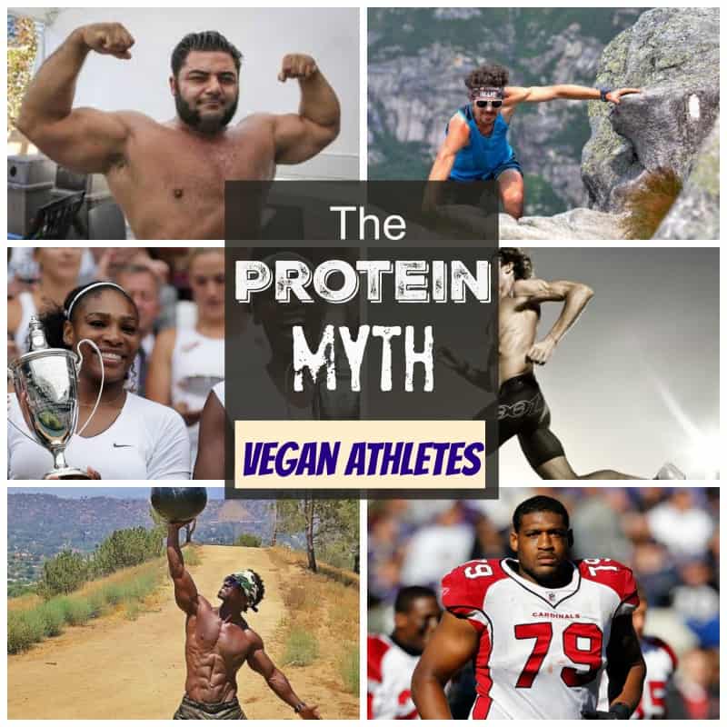 titled photo collage of vegan athletes