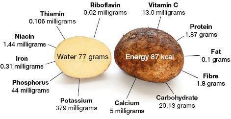potato nutrition facts