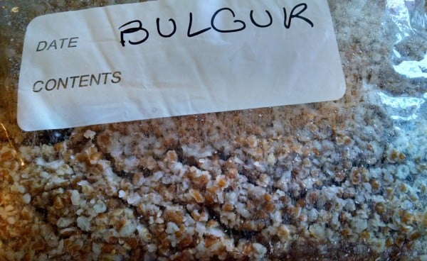bulgur in freezer bag