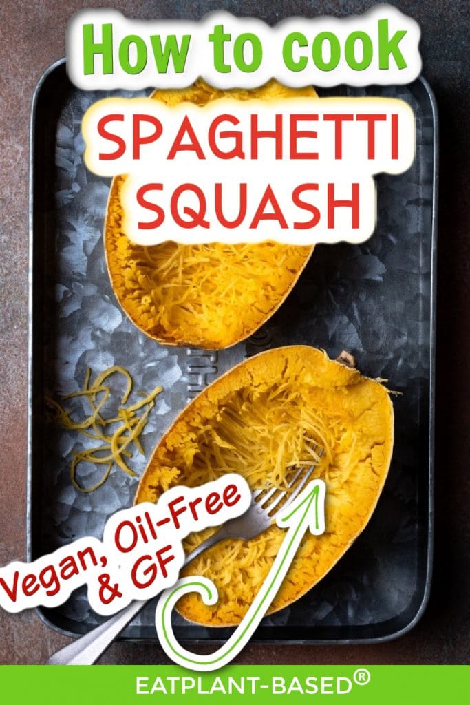 spaghetti squash photo collage for pinterest