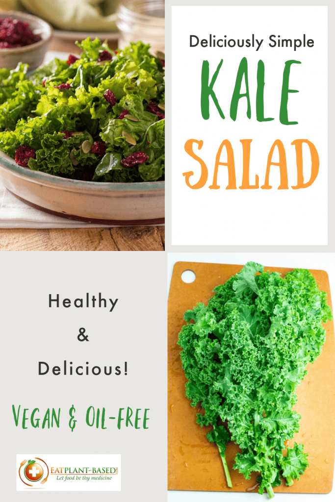 kale salad photo collage for pinterest