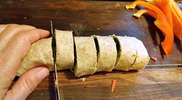 Vegan Pinwheels sliced