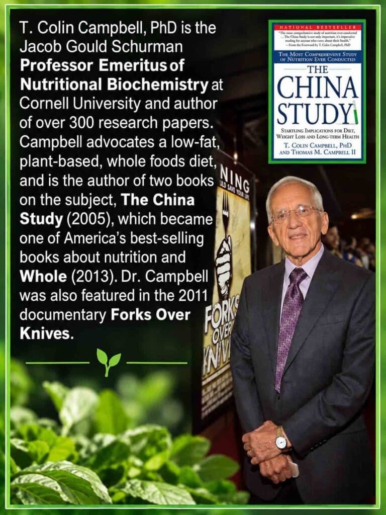 photo collage for dr t colin campbell and the china study.