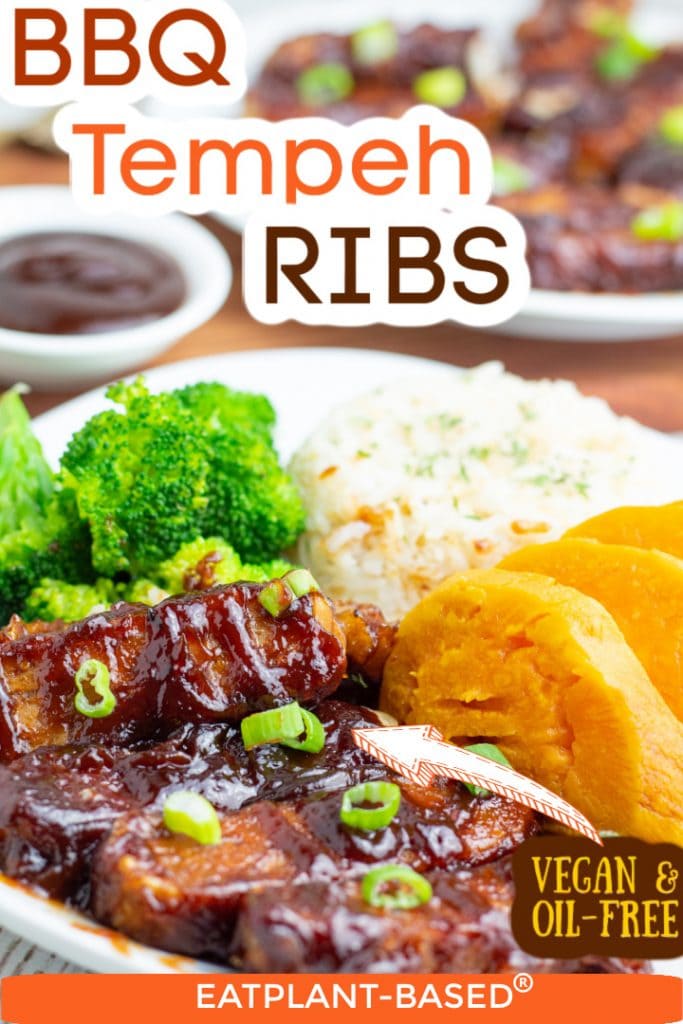 photo collage for bbq tempeh ribs for pinterest