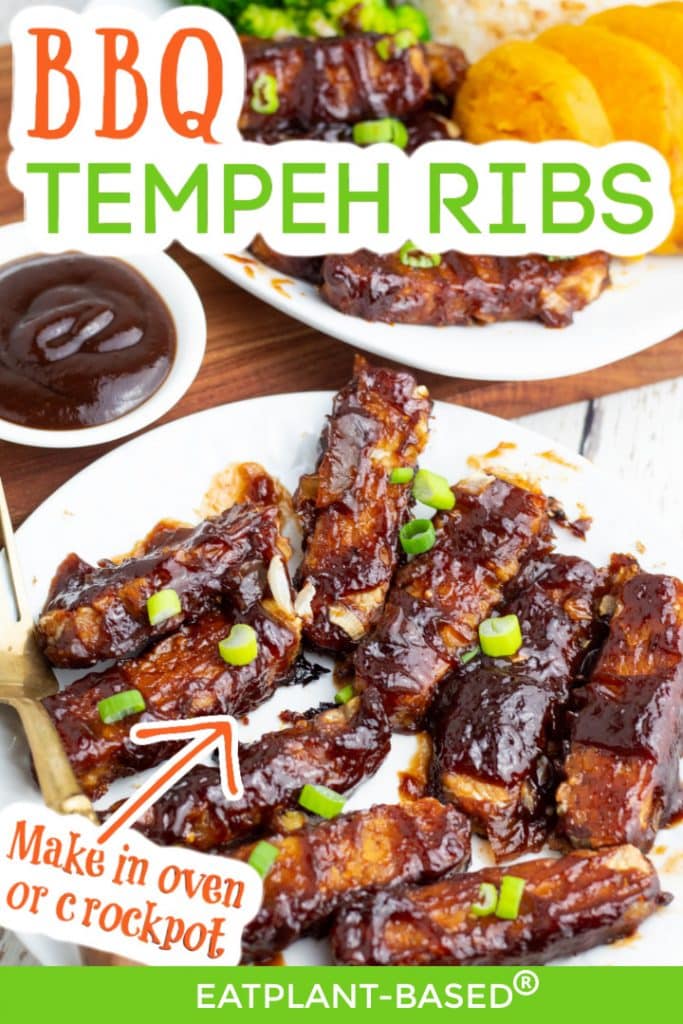 photo collage for bbq tempeh ribs for pinterest