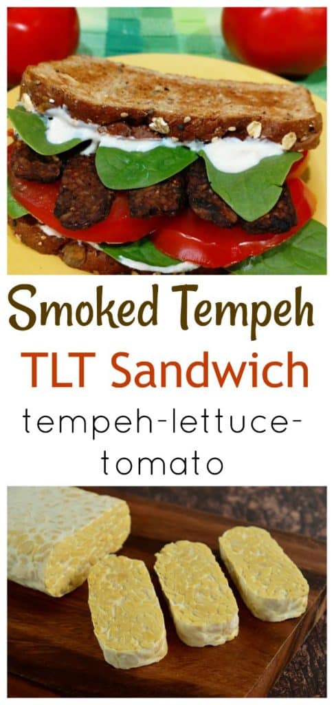 Smoked Tempeh TLT Sandwich collage