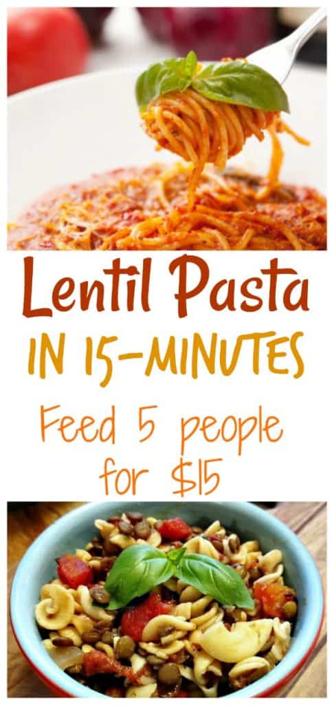 Lentil Pasta in 15 minutes