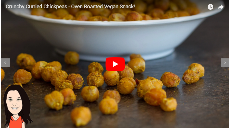 vegan party snacks roasted chickpeas