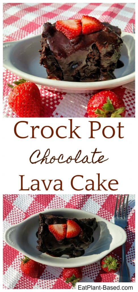 crockpot lava cake collage for pinterest