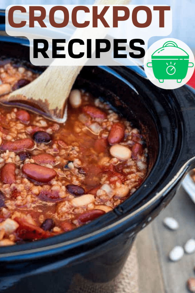 vegan crockpot recipes feature image of chili beans