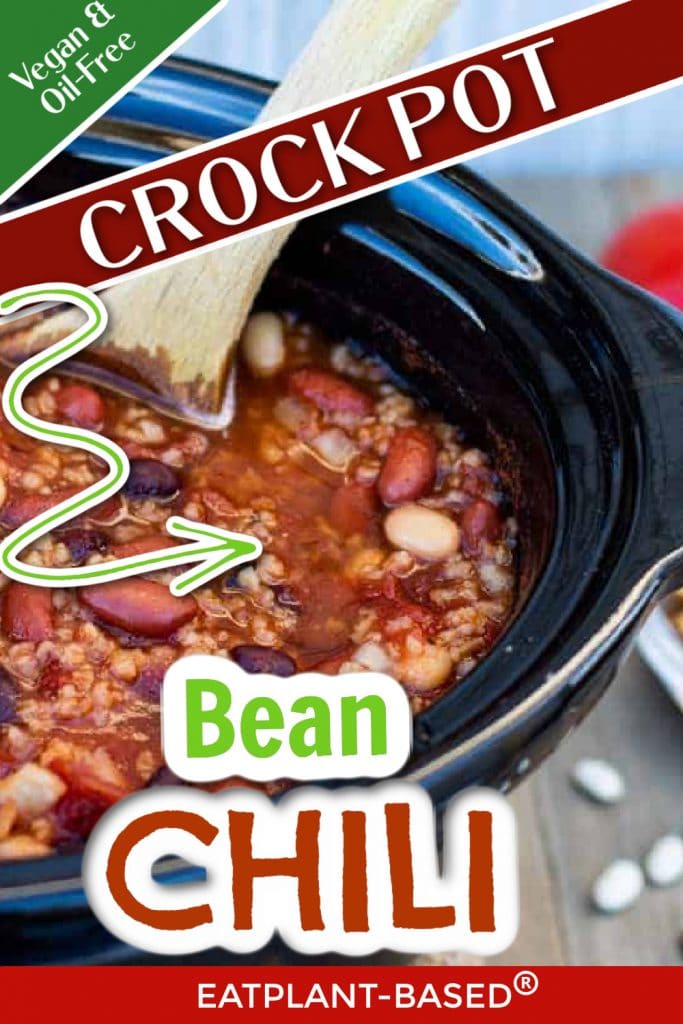 crock pot bean chili photo collage for pinterest