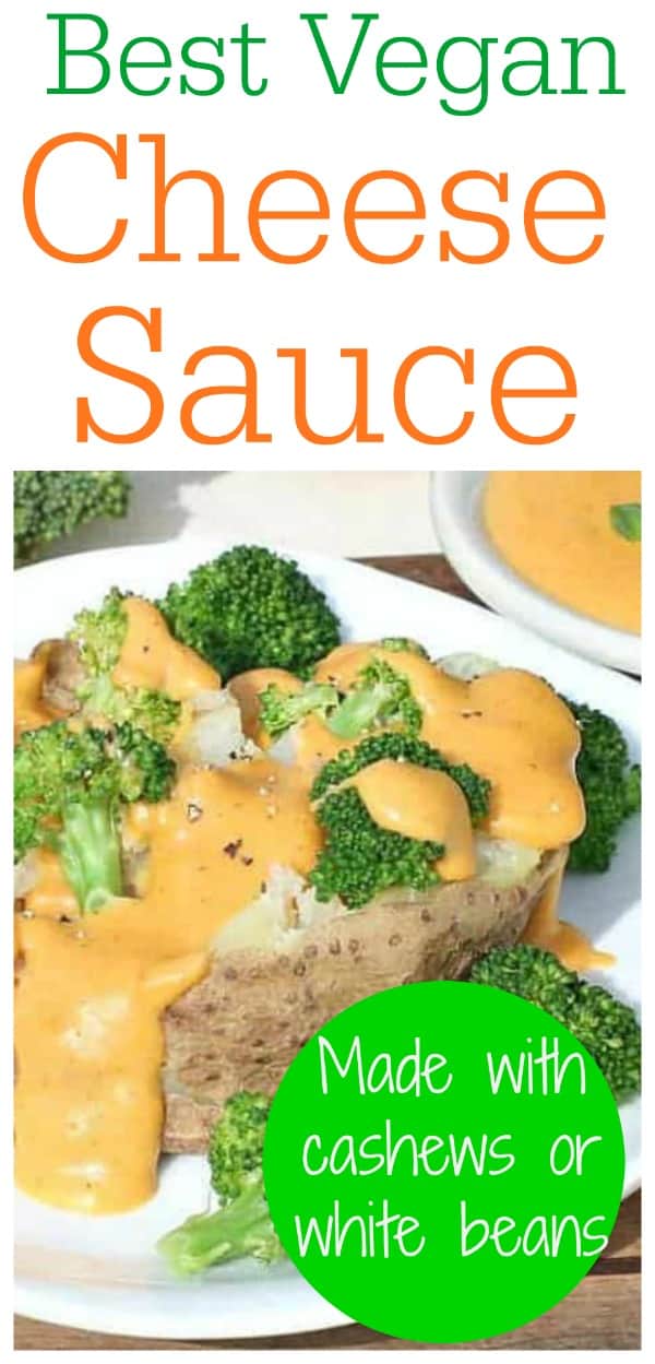 Vegan Cheese Sauce on potato