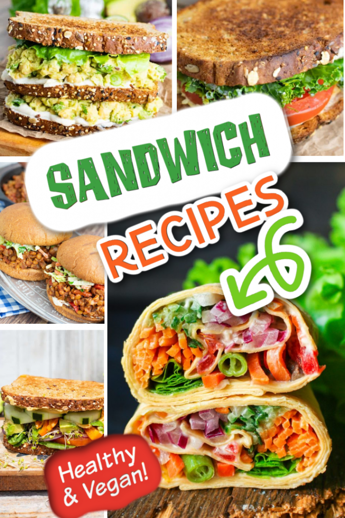 Feature photo of vegan sandwiches in a collage