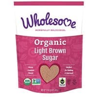 Wholesome Organic Light Brown Sugar, Fair Trade, Non GMO, 1.5 LB, single bag