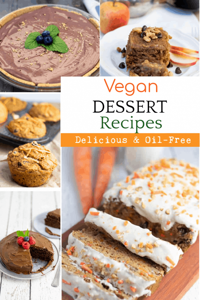 vegan dessert recipes photo collage