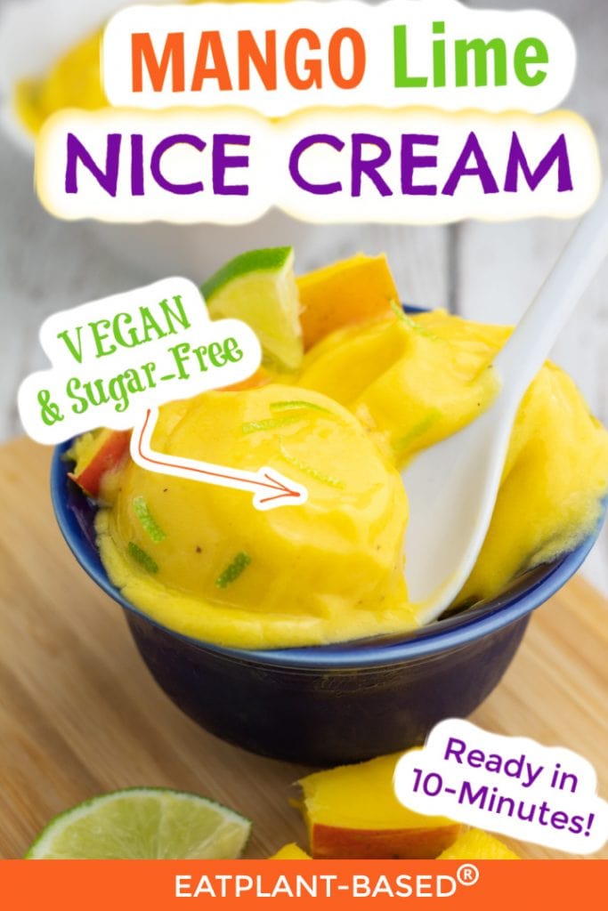 mango nice cream photo collage for pinterest