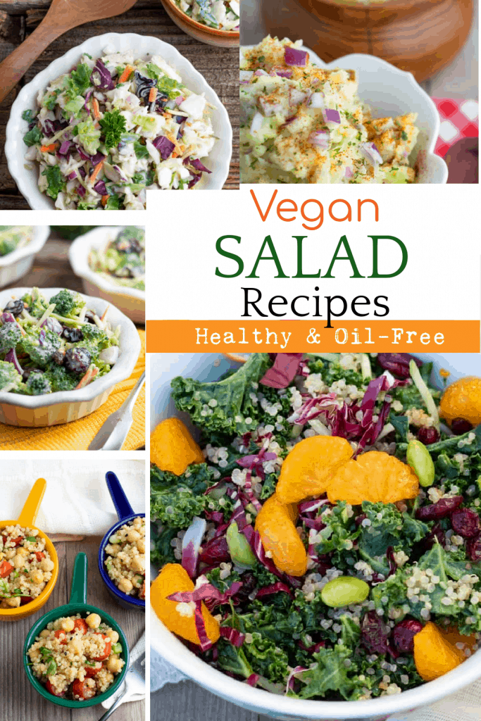 vegan salad recipes collage