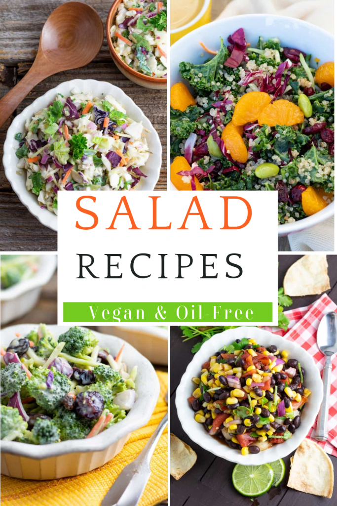 photo collage for healthy salads