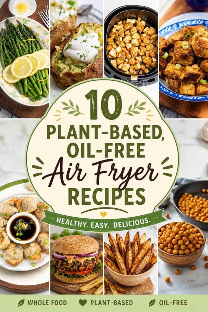 photo collage for air fryer recipes.