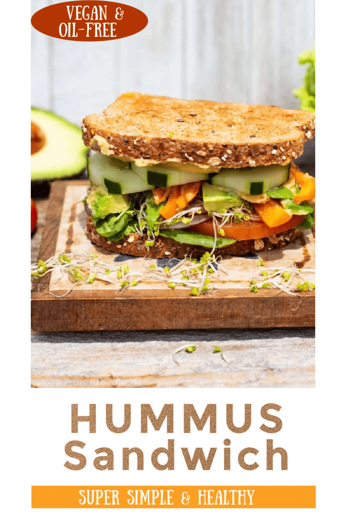 hummus sandwich photo collage for pinterest