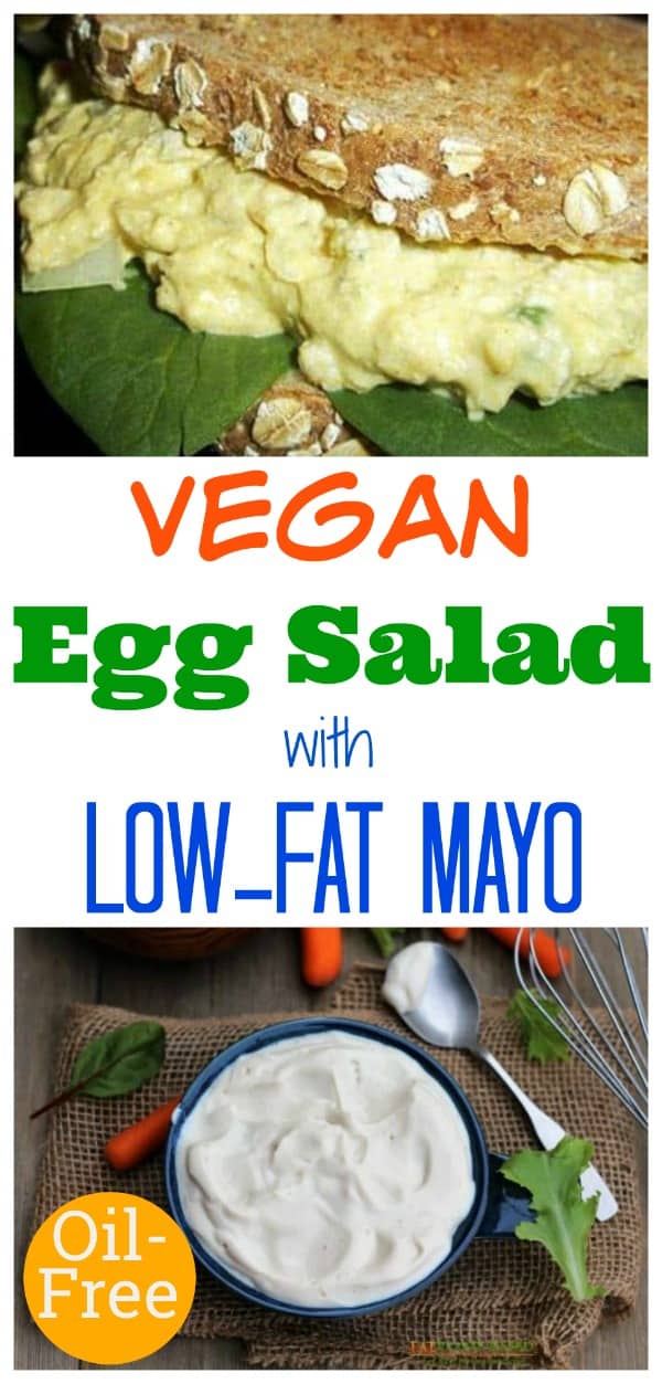vegan egg salad pinterest photo collage