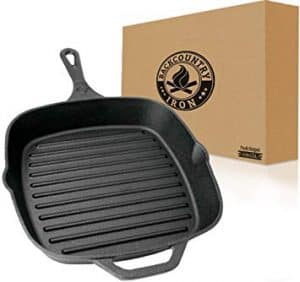 cast iron grill pan with box
