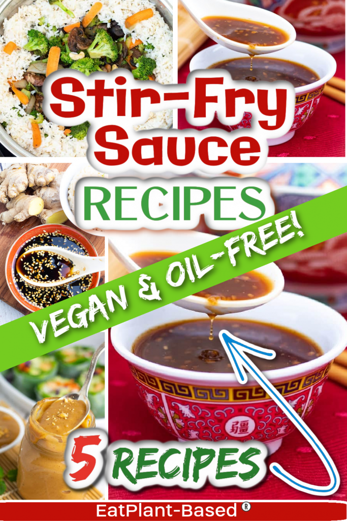 vegan stir fry sauce recipes photo collage