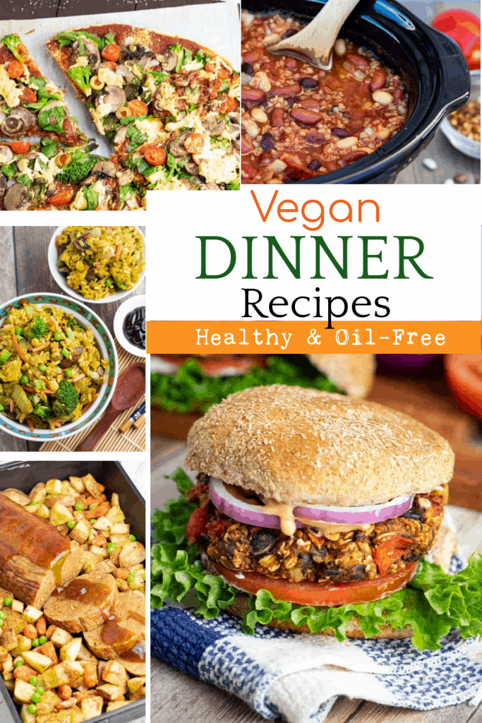 vegan dinner recipes photo collage