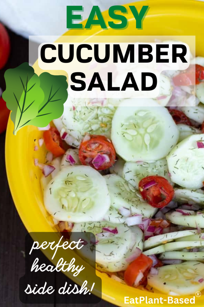 cucumber salad photo collage for pinterest