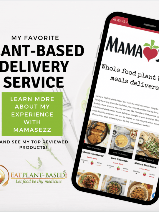 plant based meal delivery service collage for mamasezz and eatplantbased terri