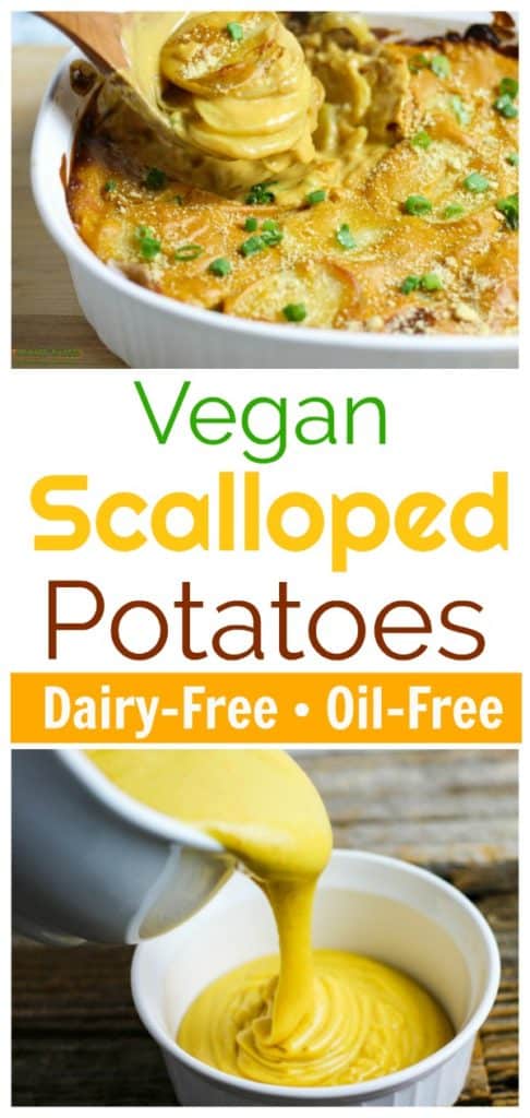 vegan scalloped potatoes pinterest collage