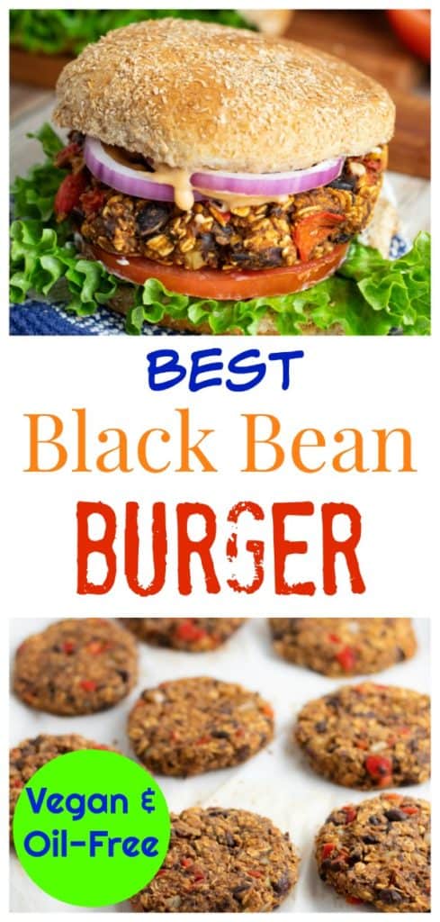 vegan black bean burger pinterest photo collage