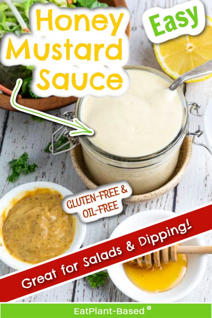 Honey mustard sauce photo collage for pinterest