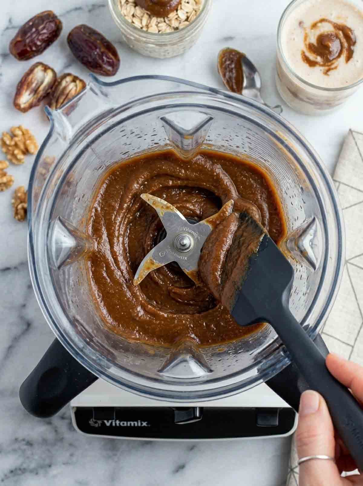 date paste in a blender.