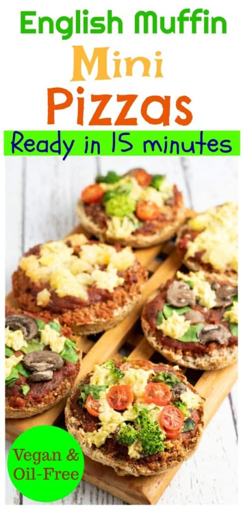 English Muffin Mini Veggie Pizzas - EatPlant-Based