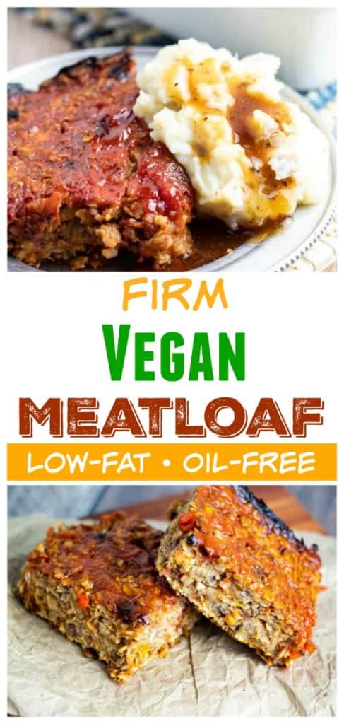 vegan meatloaf pinterest collage