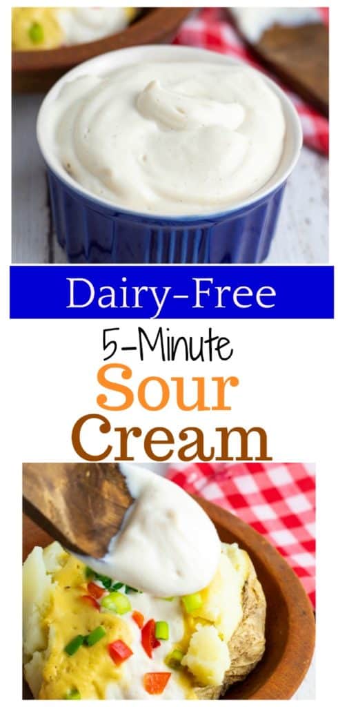 dairy free sour cream photo collage for pinterest