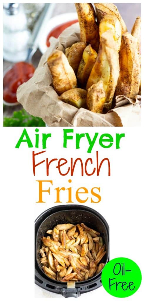 air fryer french fries pinterest photo collage