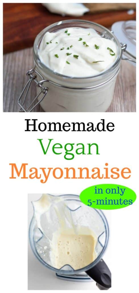 vegan mayonnaise photo collage for pinterest
