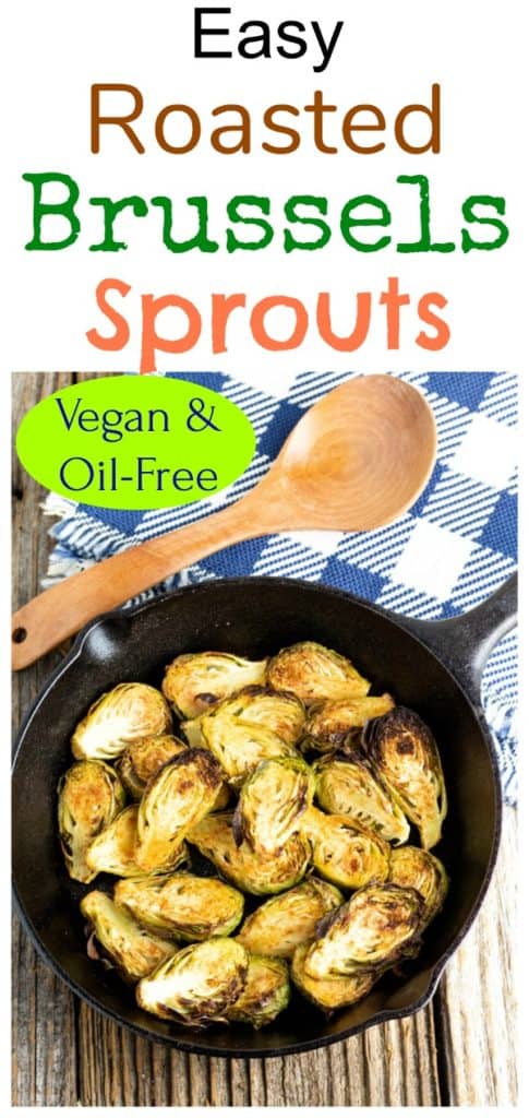 vegan roasted brussels sprouts photo collage for pinterest