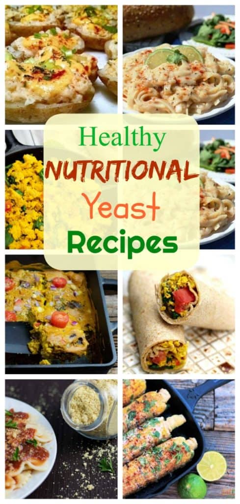 Nutritional yeast photo collage for pinterest