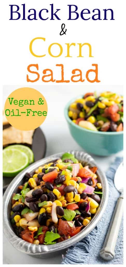 black bean corn salad photo collage for pinterest