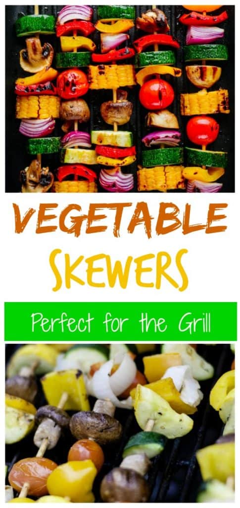 grilled veggie kabobs photo collage for pinterest
