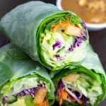 garden rolls on wooden table close up