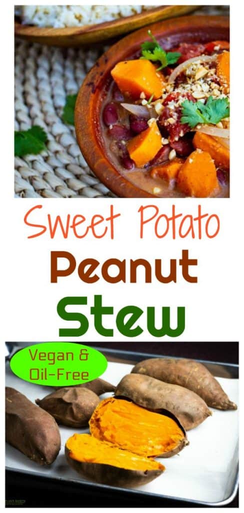 sweet potato peanut stew photo collage for pinterest