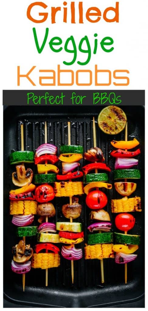 grilled veggie kabobs photo collage for pinterest