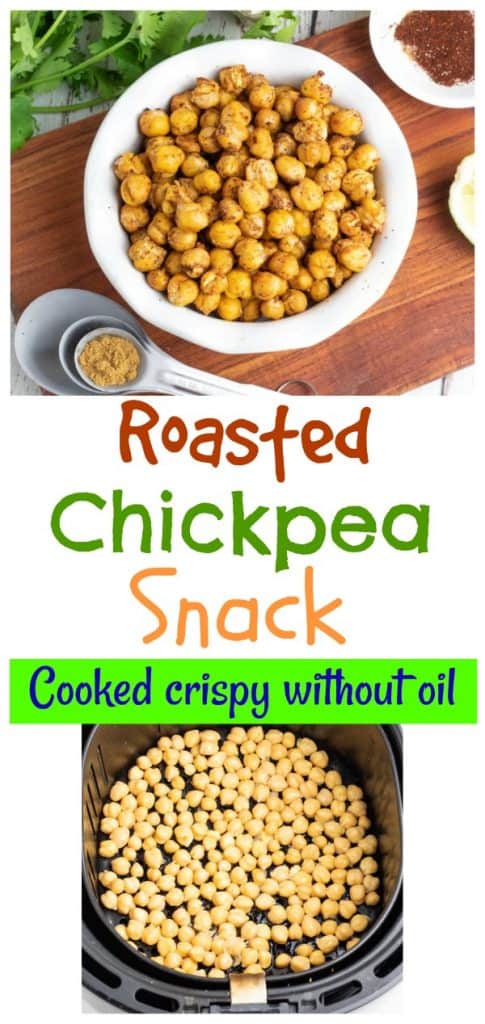 roasted chickpeas photo collage for pinterest