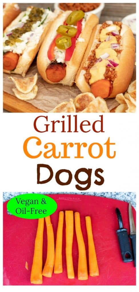 carrot dog photo collage for pinterest